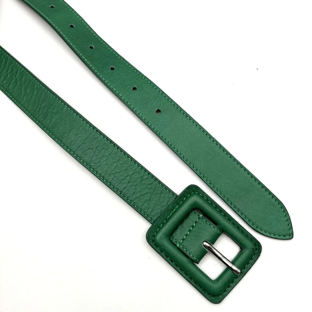 NEW B-Low the Belt Ana Vibrant Mini Kelly Green Leather Waist Belt S 28-34 Italy